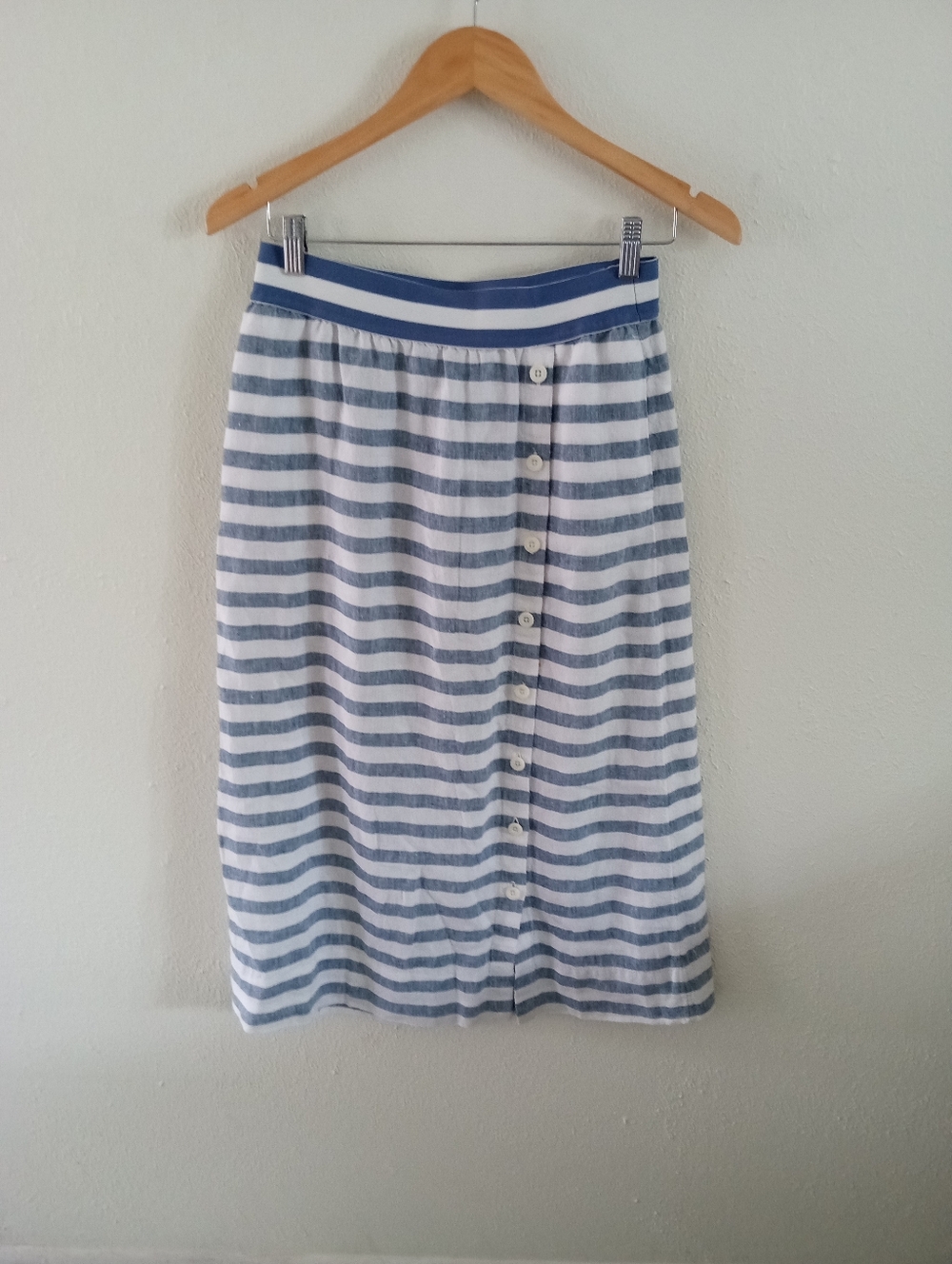 J. JILL 100% Linen Nautical Seaside Stripe Maxi Skirt| XS - Picture 3 of 9